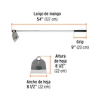 Azadón Lane No. 3 de 2.1 lb, mango de acero 54', TRUPER 3