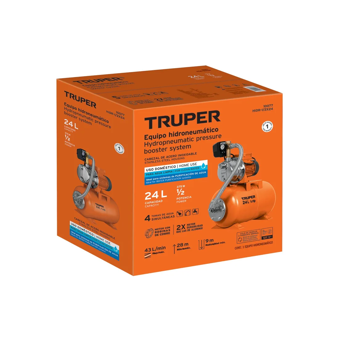 Caja de empaque de repuesto para HIDR-1/2X24, TRUPER