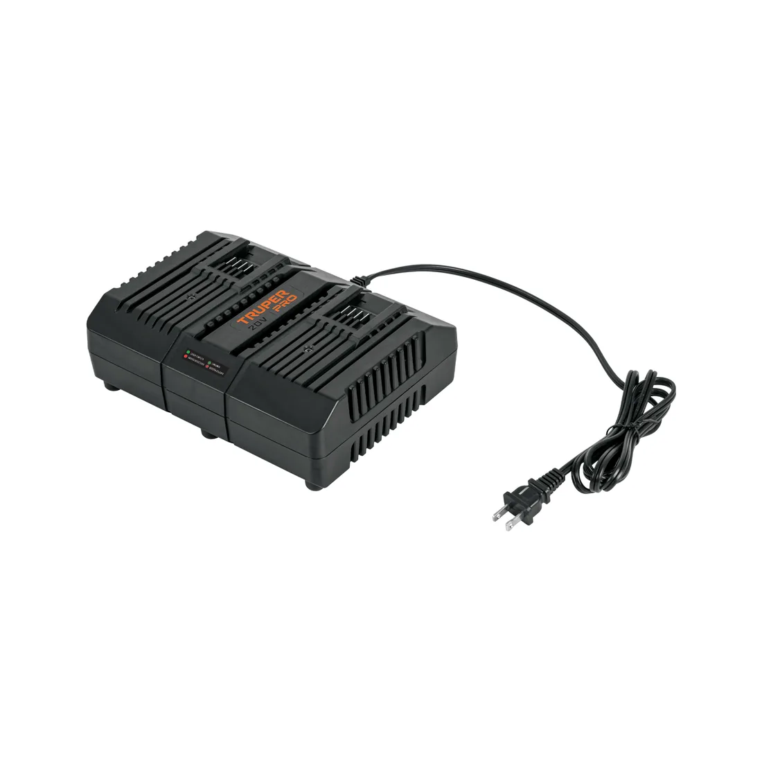 Cargador dual de baterías de ion litio 20V, TRUPER PRO