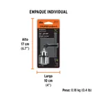Broquero 1/4' con llave, cuerpo estriado, TRUPER EXPERT 4