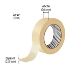 Cinta masking tape de 1-1/2' x 50 m, PRETUL 4