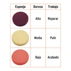 Juego de 3 esponjas para pulir de 7' hook and loop, TRUPER 2