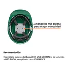 Casco de seguridad, ajuste de matraca, verde, TRUPER 2