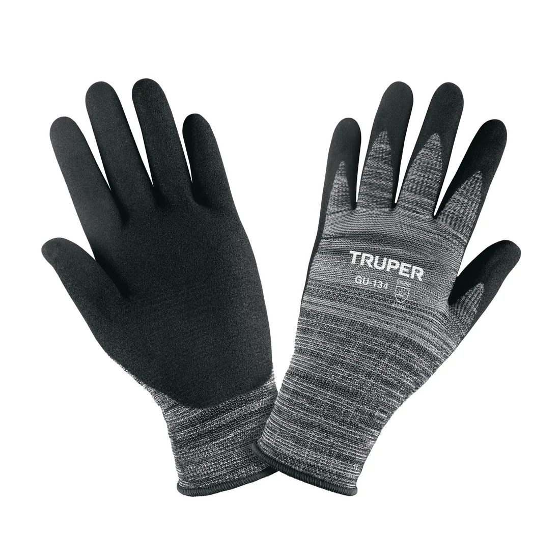 Guantes de nylon recubiertos de nitrilo arenoso, XG, TRUPER