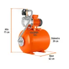 Equipo hidroneumático 50L, jet inoxidable 3/4 HP, TRUPER 3
