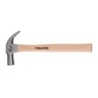 Martillo cabeza cónica 23 mm uña curva, mango madera, TRUPER 1