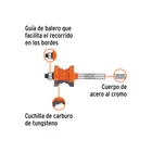 Broca para router, collarín, 7/8' con balero, TRUPER 2