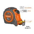 Flexómetro Auto-Lock contra impactos 5.5 m cinta 25 mm 3
