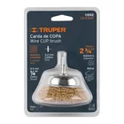Carda de copa 2-3/4' alambre fino para taladro, TRUPER 4