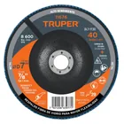 Disco laminado 7', grano 40 centro 7/8', fibra, TRUPER 1