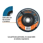Disco laminado 7', grano 40 centro 7/8', fibra, TRUPER 2