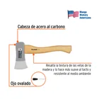 Hacha cazadora 1-3/4 lb, mango hickory 15', TRUPER 2