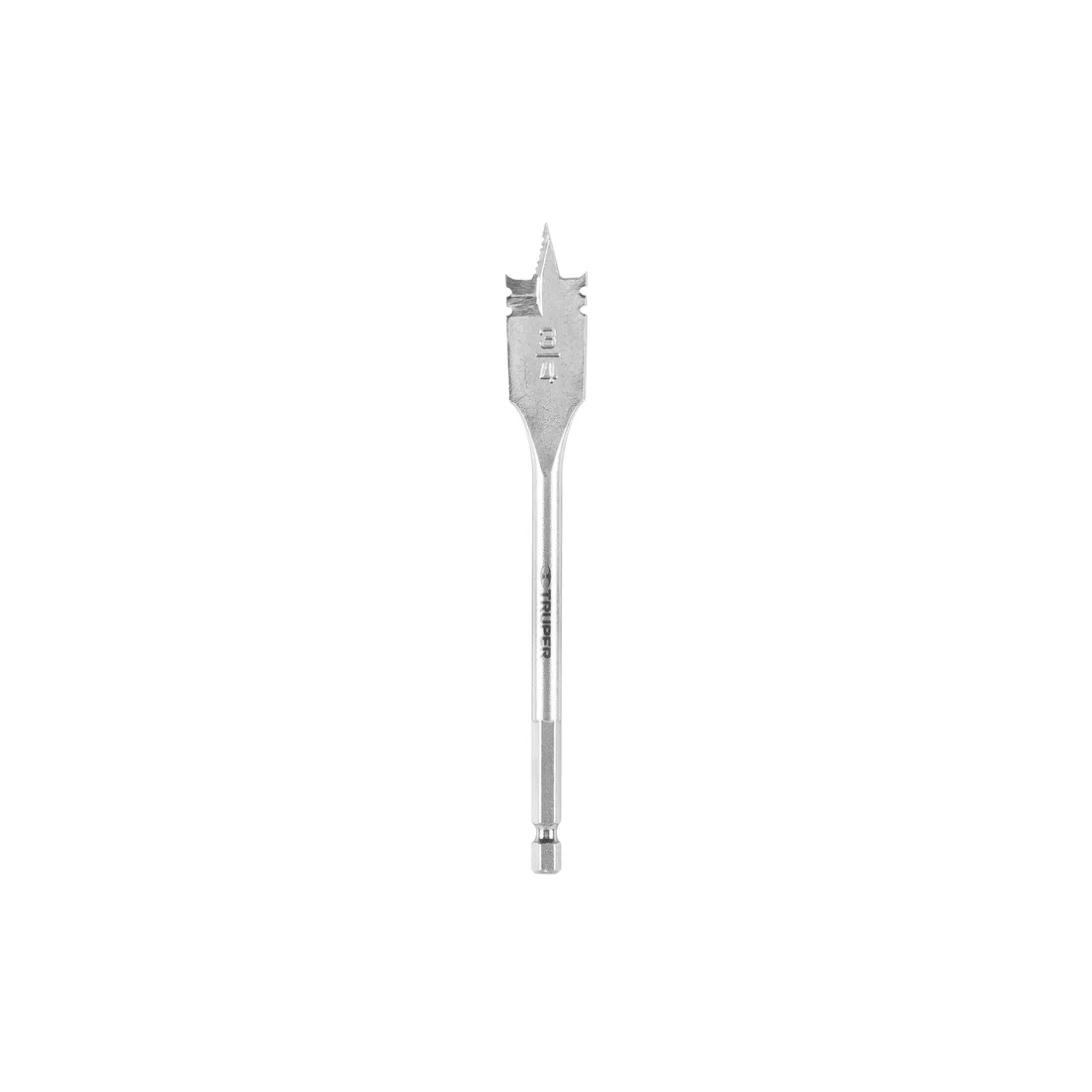 Broca plana de manita 3/4' para madera, TRUPER