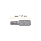 Estuche con 5 puntas torx T25 con seguro largo 1', EXPERT 3