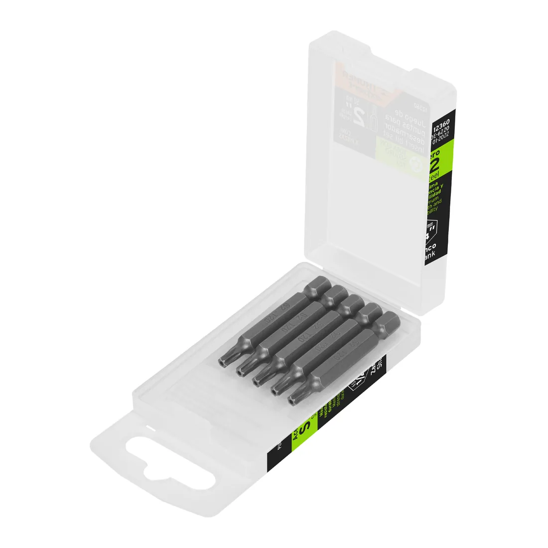 Estuche con 5 puntas torx T20 con seguro largo 2', EXPERT