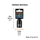Dado cuadro 1/2' de impacto 6 puntas de 19 mm, TRUPER 5