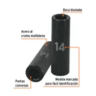 Dado largo cuadro 1/2' de impacto 6 puntas de 14 mm, TRUPER 2