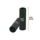Dado largo cuadro 1/2' de impacto 6 puntas de 15 mm, TRUPER 3