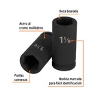 Dado largo de impacto de 1-1/8', 6 puntas, cuadro 3/4' 2