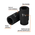 Dado largo de impacto de 1-1/4', 6 puntas, cuadro 3/4' 2