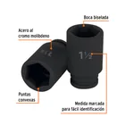 Dado largo de impacto de 1-1/2', 6 puntas, cuadro 3/4' 2