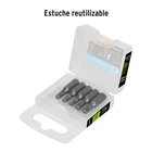 Estuche con 5 puntas hexagonales de 5/32mm largo 1', EXPERT 3