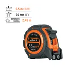 Flexómetro industrial contra impactos 5.5 m cinta 25 mm 3