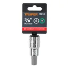 Dado punta hexagonal de 3/8', cuadro 1/2', TRUPER 4