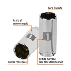 Dado largo de 1', 12 puntas, cuadro 1/2', TRUPER 2