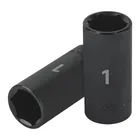 Dado largo impacto de 1', 6 puntas, cuadro 1/2', TRUPER 1