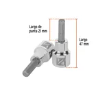 Dado punta hexagonal de 1/4', cuadro 3/8', TRUPER 3