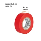 Cinta de aislar de 9 m x 19 mm, roja, TRUPER 3
