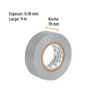 Cinta de aislar de 9 m x 19 mm, gris, TRUPER 3