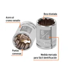 Dado de 5/8', 12 puntas, cuadro 3/8', TRUPER 2
