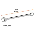 Llave combinada extralarga 38 mm x 467 mm de largo, EXPERT 3