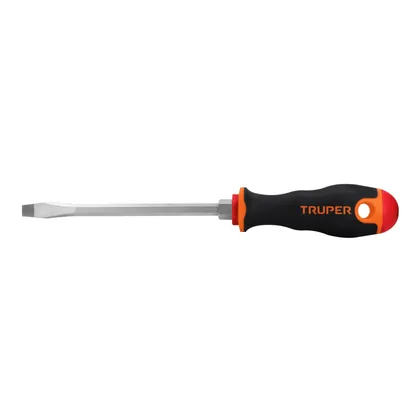 Desarmador plano 5/16' x 6' mango Comfort Grip, TRUPER