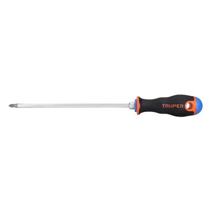 Desarmador de cruz 1/4' x 8' mango Comfort Grip, TRUPER