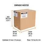 Desarmador de caja 3/16' mango de acetato, TRUPER 6