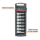 Juego de 7 dados punta hexagonal std, cuadro 3/8', TRUPER 2