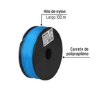 Carrete con 100 m de hilo para pesca azul calibre 0.90 mm 2
