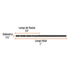 Broca HSS 1/16' Trublack para metal, TRUPER 4