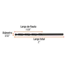 Broca HSS 3/32' Trublack para metal, TRUPER 4