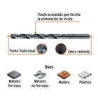 Broca HSS 1/4' Trublack para metal, TRUPER 3
