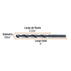 Broca HSS 19/64' Trublack para metal, TRUPER 4