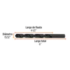 Broca HSS 15/32' Trublack para metal, TRUPER 4