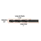 Broca HSS 5/8' Trublack para metal, TRUPER 4
