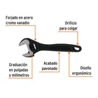Llave ajustable (perico) 8' profesional pavonada, EXPERT 2