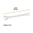 Llave combinada extralarga 27 mm x 385 mm de largo, EXPERT 3