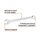 Llave combinada extralarga 28 mm x 393 mm de largo, EXPERT 2