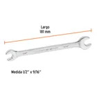 Llave española, 1/2 x 9/16' x 181 mm de largo, TRUPER EXPERT 3